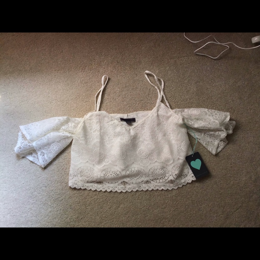Kendall and Kylie lace tank crop top, size xs